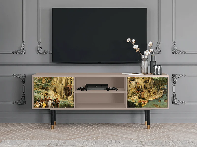 Mueble de TV - 170х69х48 cm - T2 - Elder The Tower, Latte