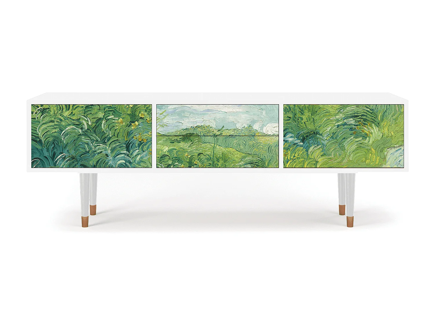 TV-meubel - 170х59х48 cm - T4 - Green Wheat Fields, Wit