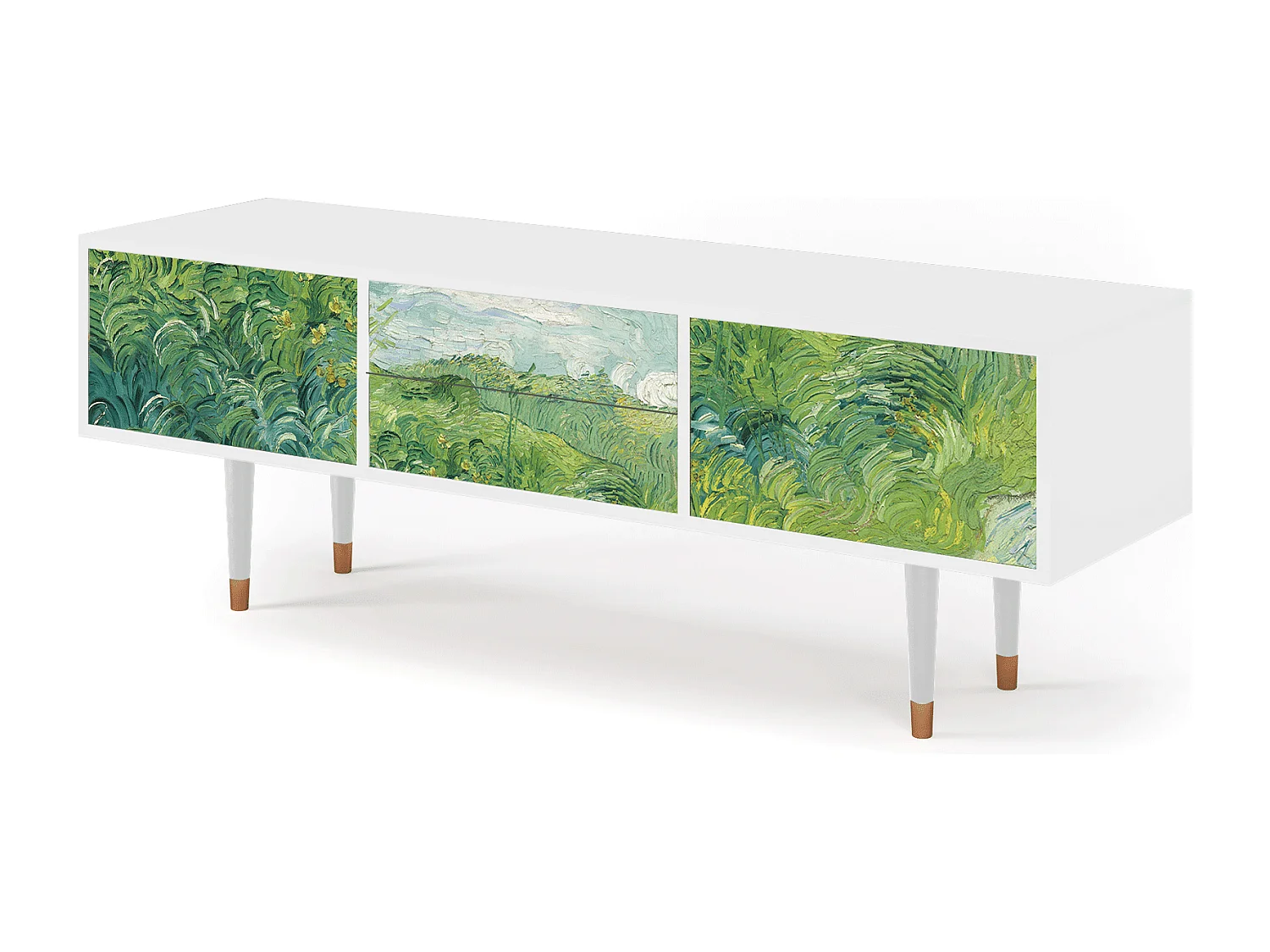 TV-meubel - 170х59х48 cm - T4 - Green Wheat Fields, Wit