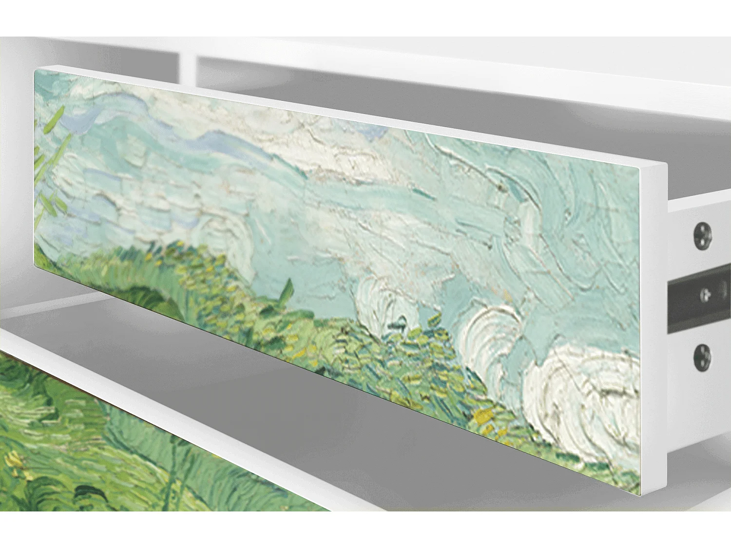 TV-meubel - 170х59х48 cm - T4 - Green Wheat Fields, Wit