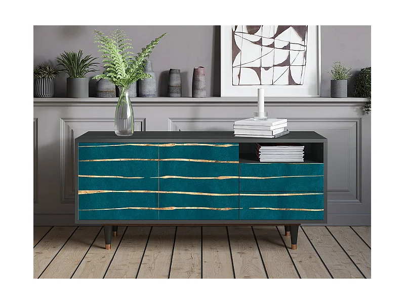 TV-Möbel - 125х56х41 cm - T7 - Ocean Drive, Anthrazit