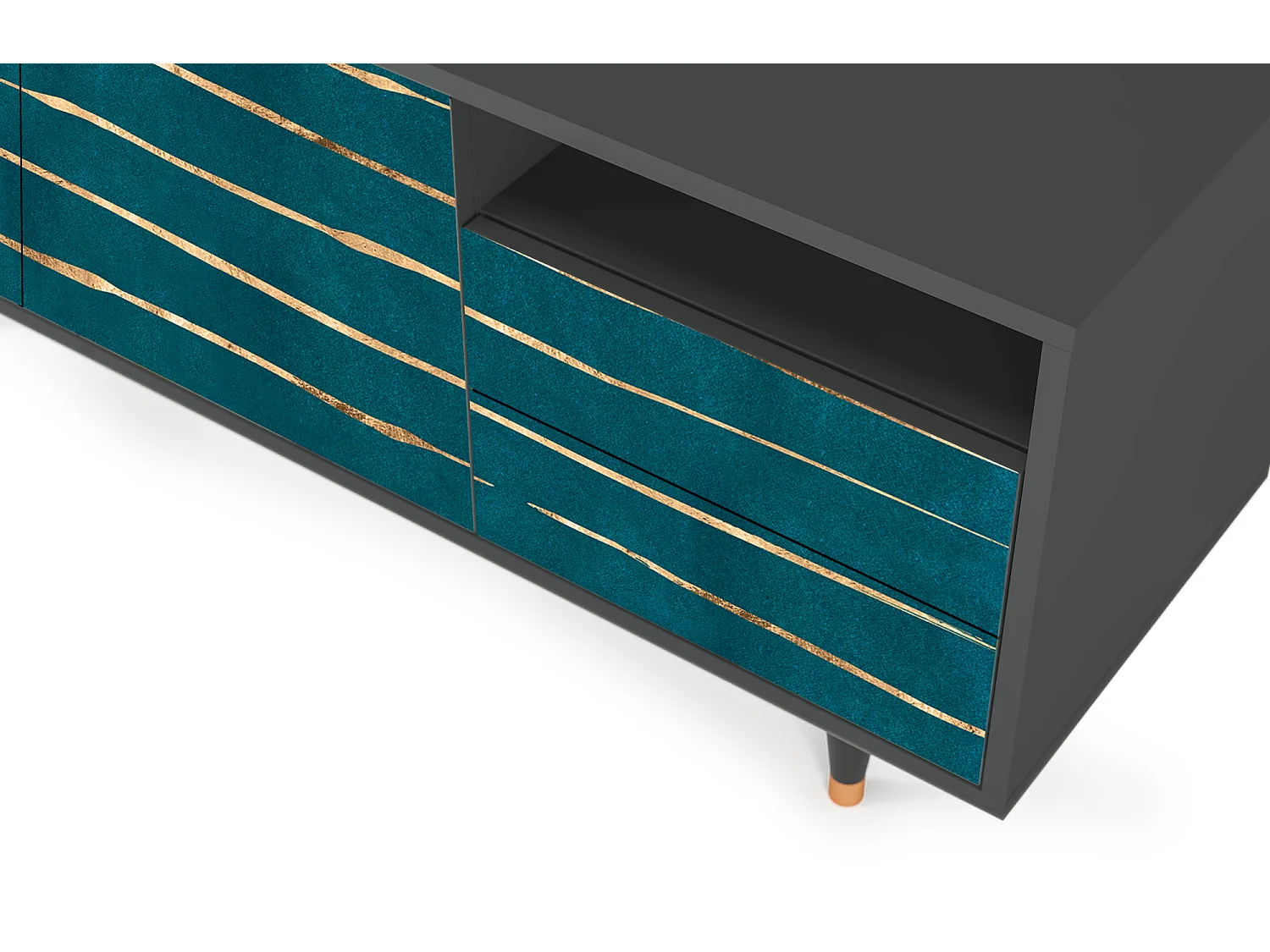 TV-Möbel - 125х56х41 cm - T7 - Ocean Drive, Anthrazit