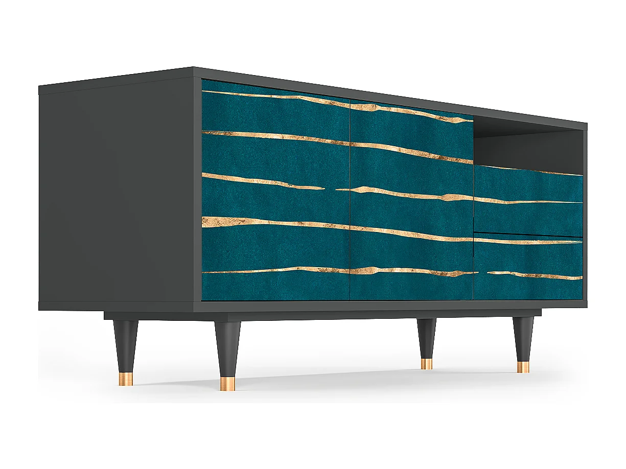 Mueble de TV - 125х56х41 cm - T7 - Ocean Drive, Antracita