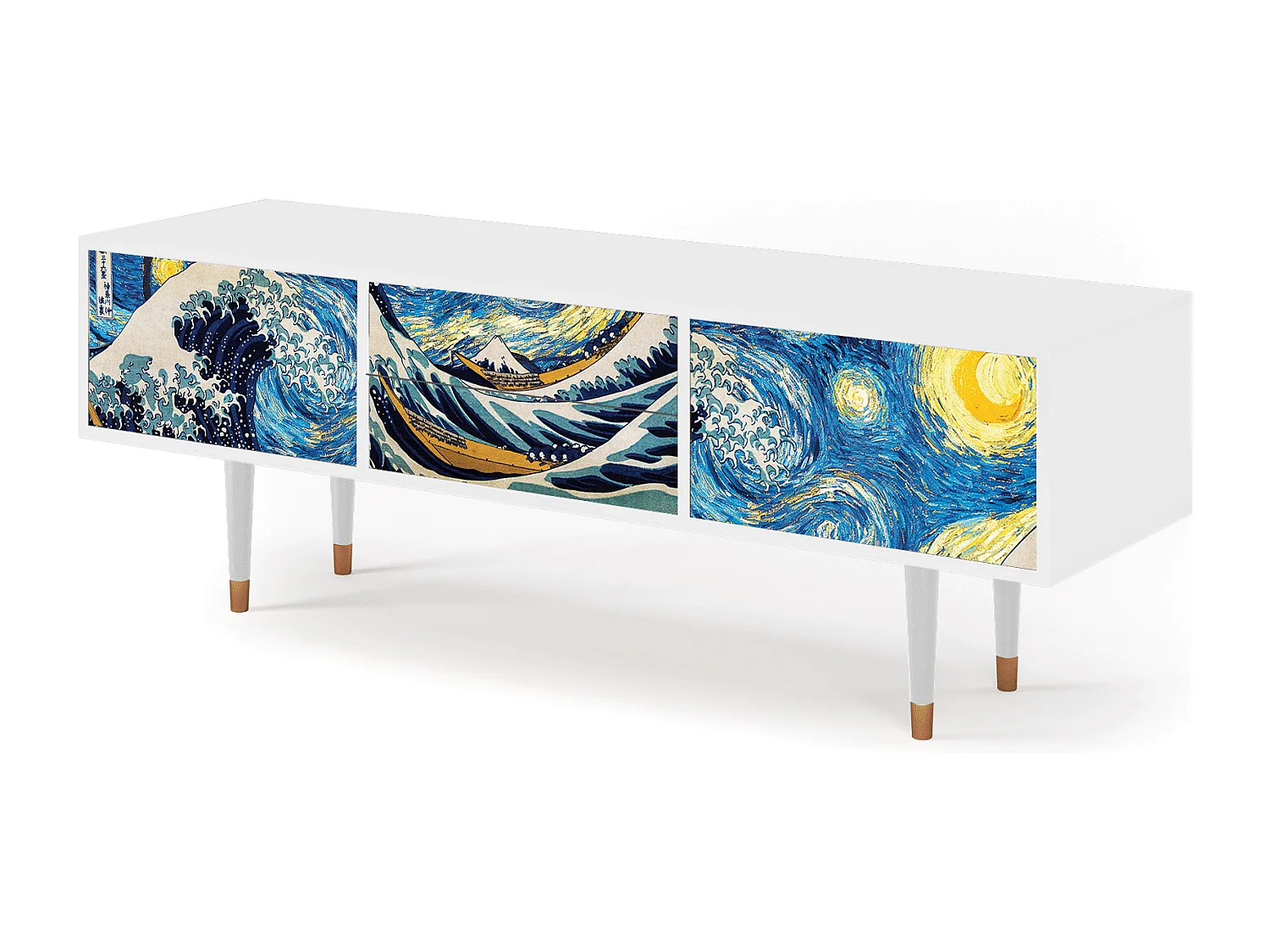 Mueble de TV - 170х59х48 cm - T4 - Great Wave, Branco