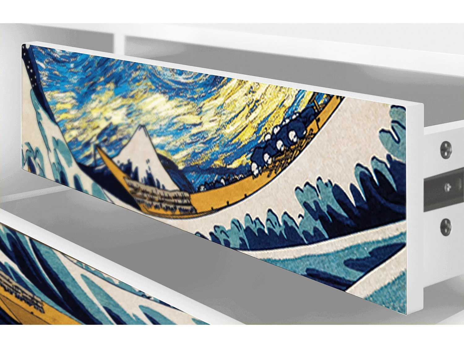 Szafka RTV - 170х59х48 cm - T4 - Great Wave, Biały