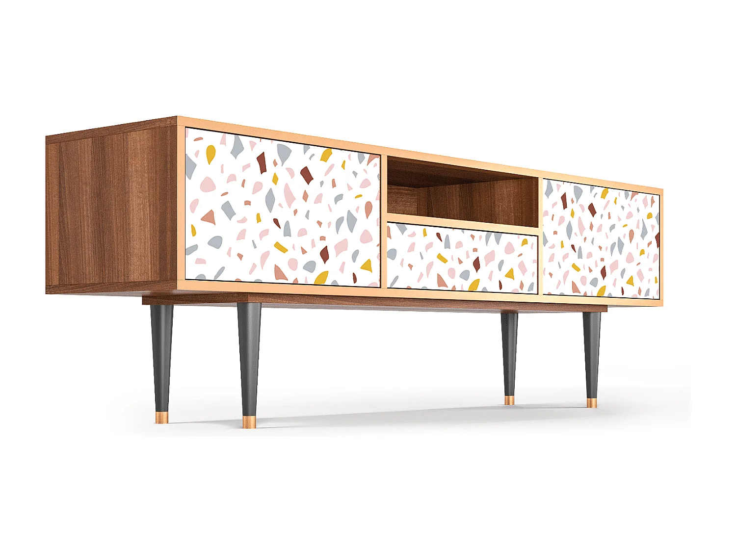 Meuble TV - 170х59х41 cm - T6 - Marmelade Cheese, Noyer