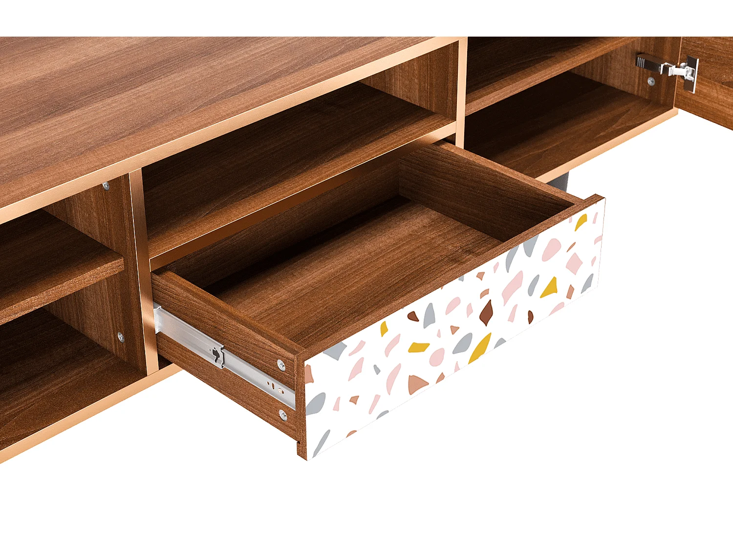 Meuble TV - 170х59х41 cm - T6 - Marmelade Cheese, Noyer