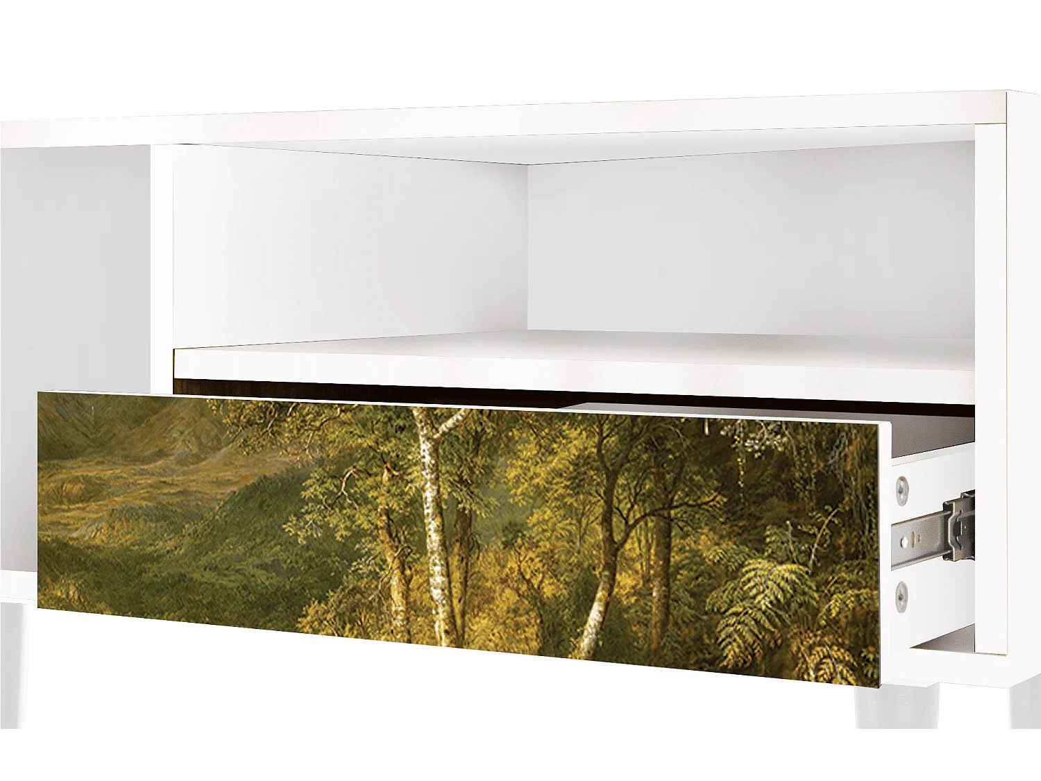 Meuble TV - 115х59х48 cm - T3 - The Heart of the Andes , Blanc