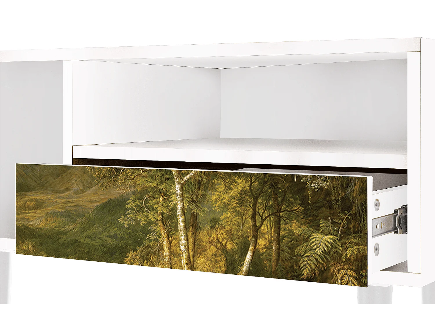 Meuble TV - 115х59х48 cm - T3 - The Heart of the Andes , Blanc