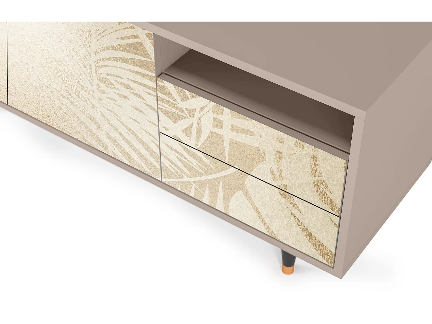 Mobile TV - 125х56х41 cm - T7 - Plant of the Dessert, Latte