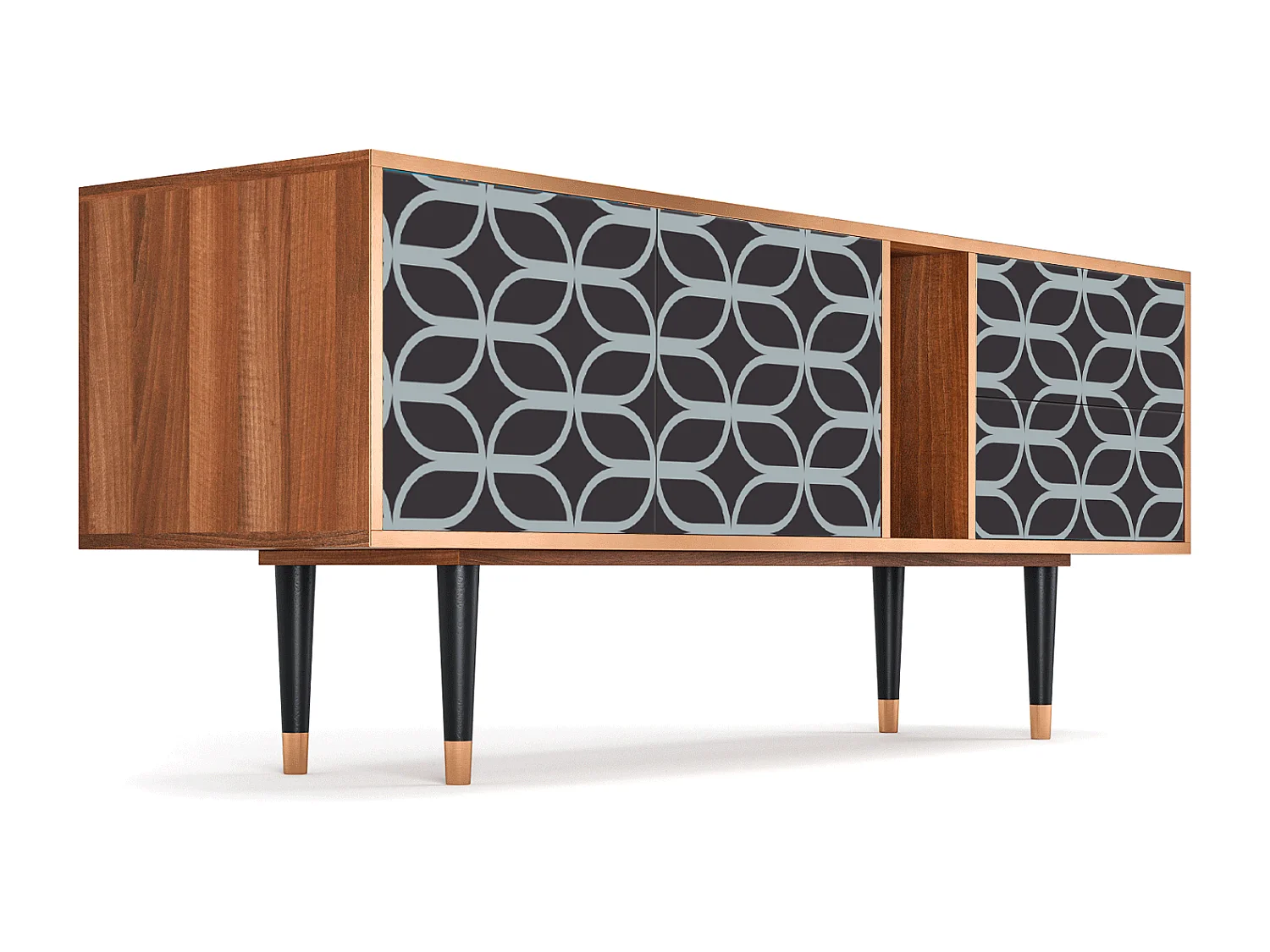 Mueble de TV - 170х69х48 cm - T1 - Braided Blue, Nogal