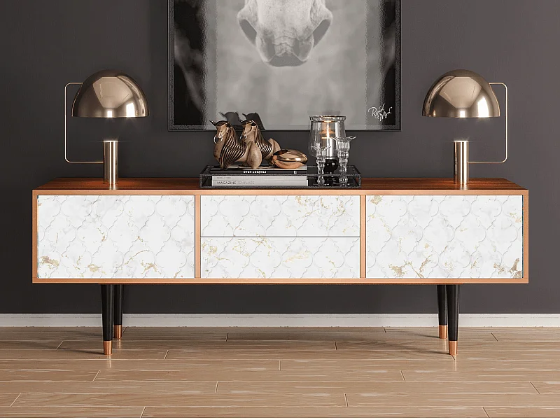 Meuble TV - 170х59х48 cm - T4 - Sweet Cotton, Noyer