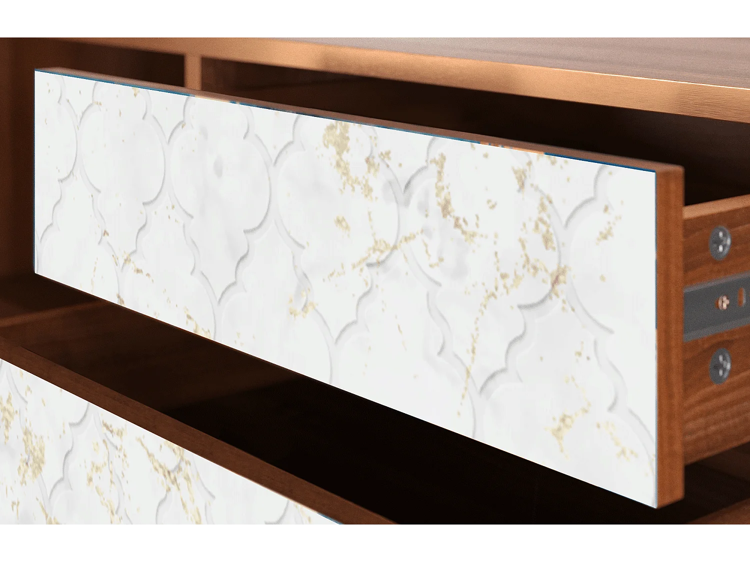 Meuble TV - 170х59х48 cm - T4 - Sweet Cotton, Noyer