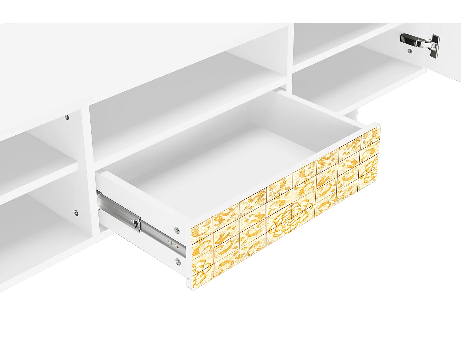 TV-Möbel - 170х59х41 cm - T6 - Sunshiny Tile, Weiß