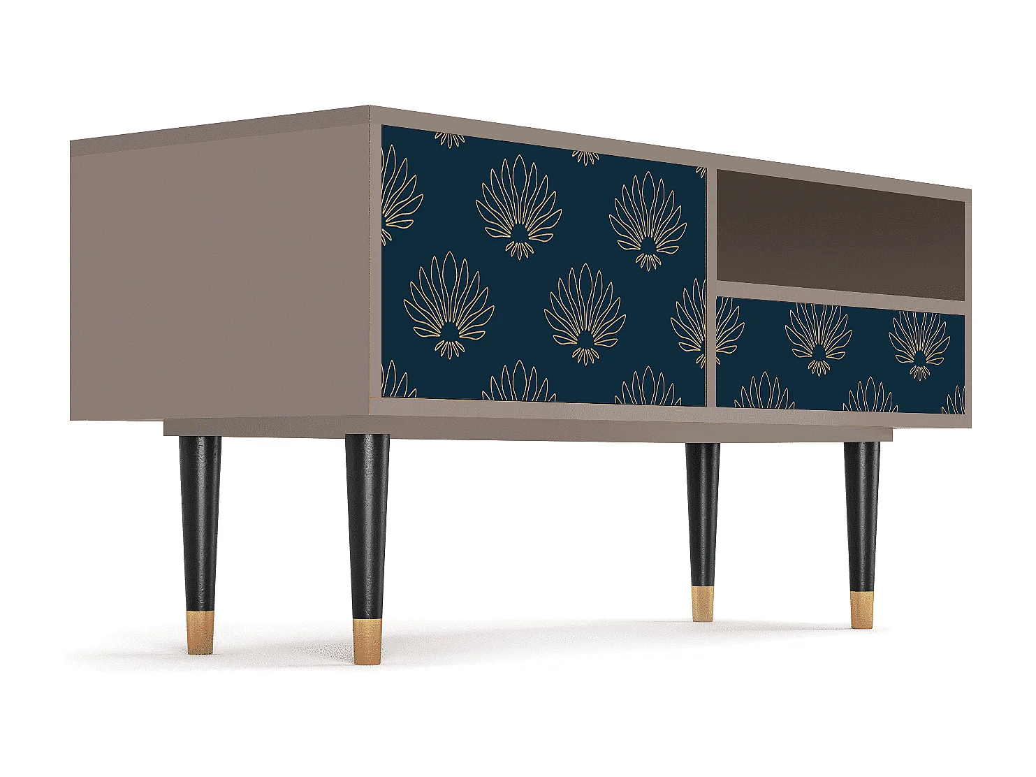 TV-meubel - 115х59х48 cm - T3 - Blue Lotus, Latte