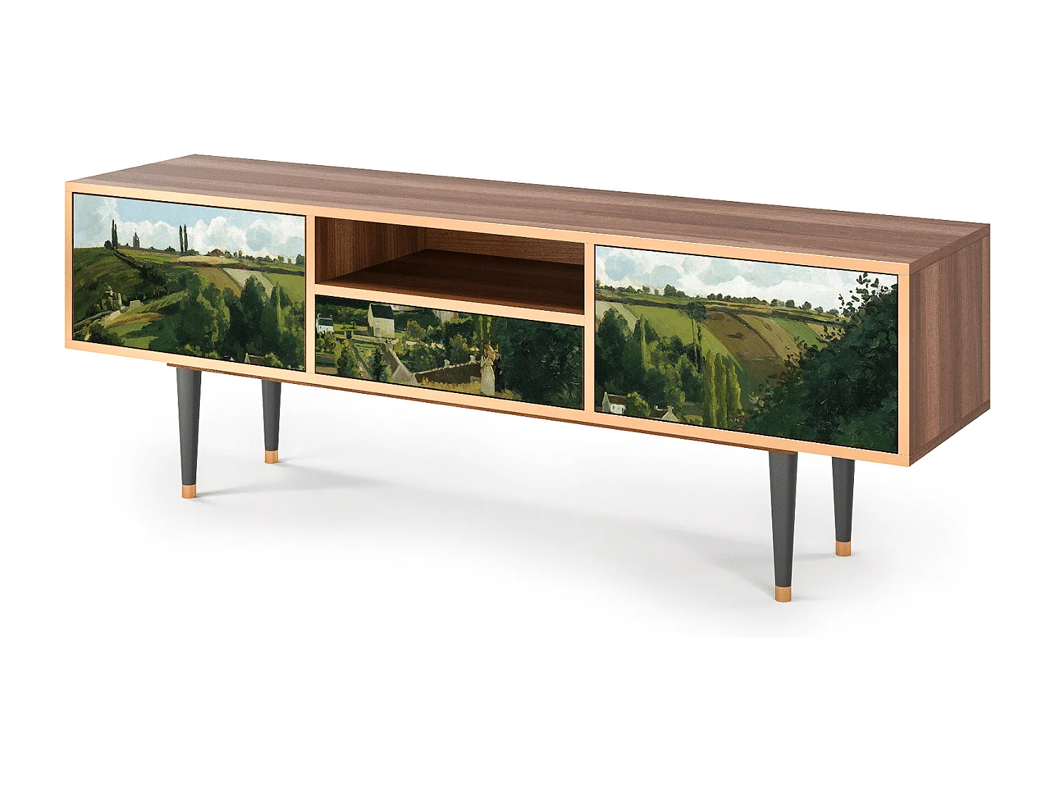 Meuble TV - 170х59х41 cm - T6 - Jalais Hill by Pissarro, Noyer