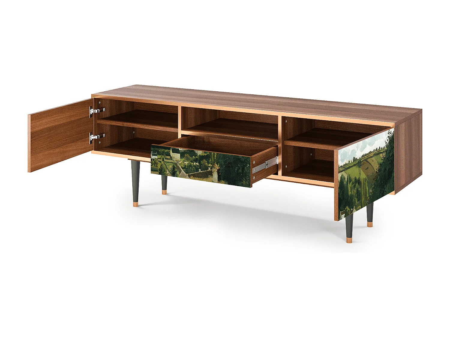 Meuble TV - 170х59х41 cm - T6 - Jalais Hill by Pissarro, Noyer