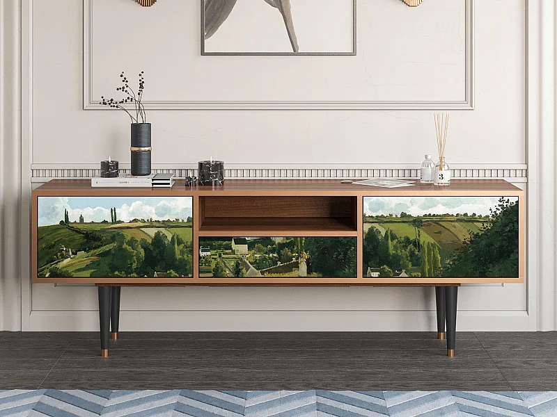 Szafka RTV - 170х59х41 cm - T6 - Jalais Hill by Pissarro, Orzech