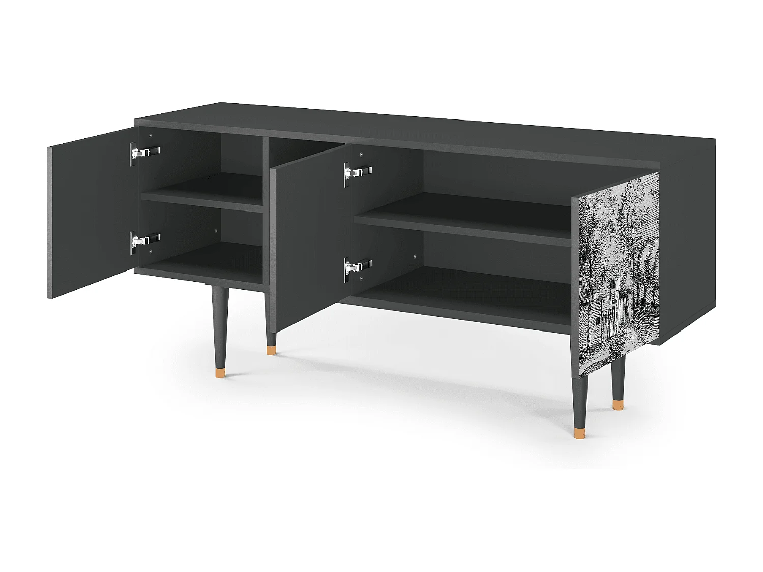 TV-meubel - 150х69х41 cm - T5 - A Pond, Antraciet