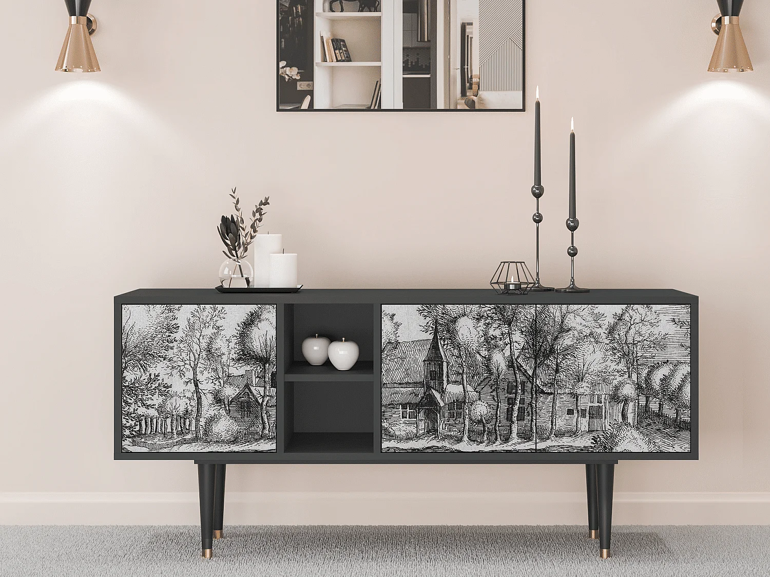 Meuble TV - 150х69х41 cm - T5 - A Pond, Anthracite