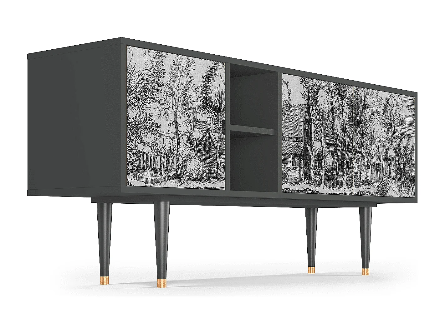 Meuble TV - 150х69х41 cm - T5 - A Pond, Anthracite