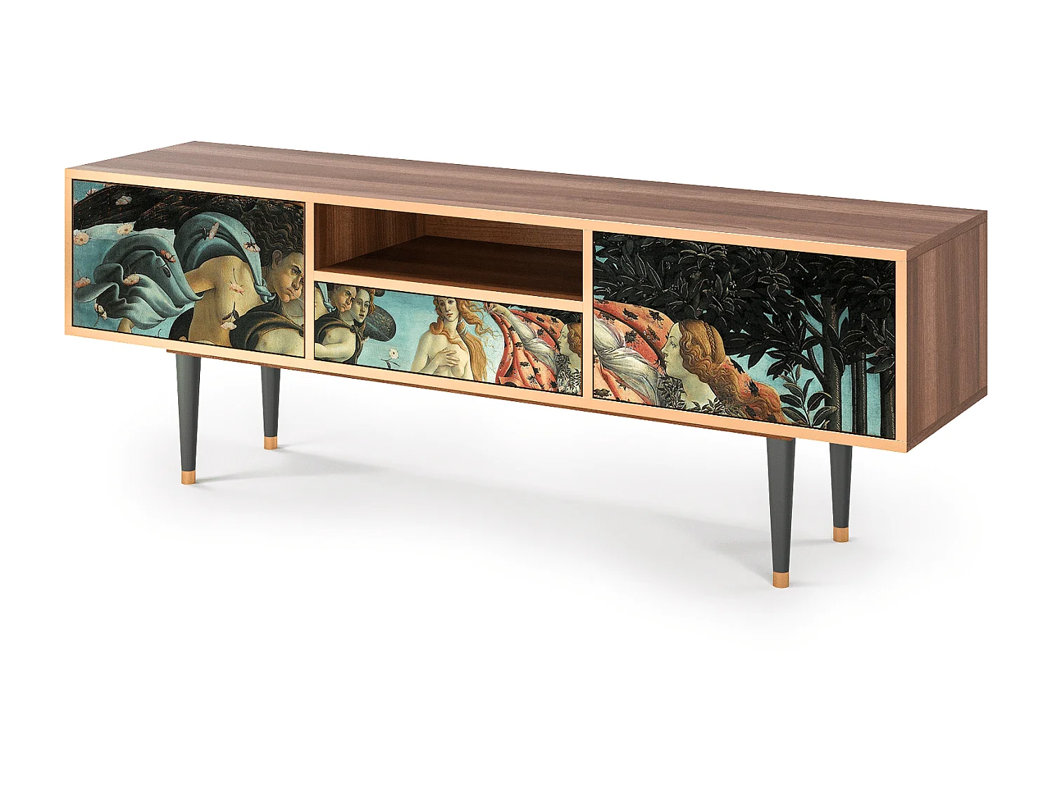 TV-Möbel - 170х59х41 cm - T6 - The Birth of Venus, Walnuss