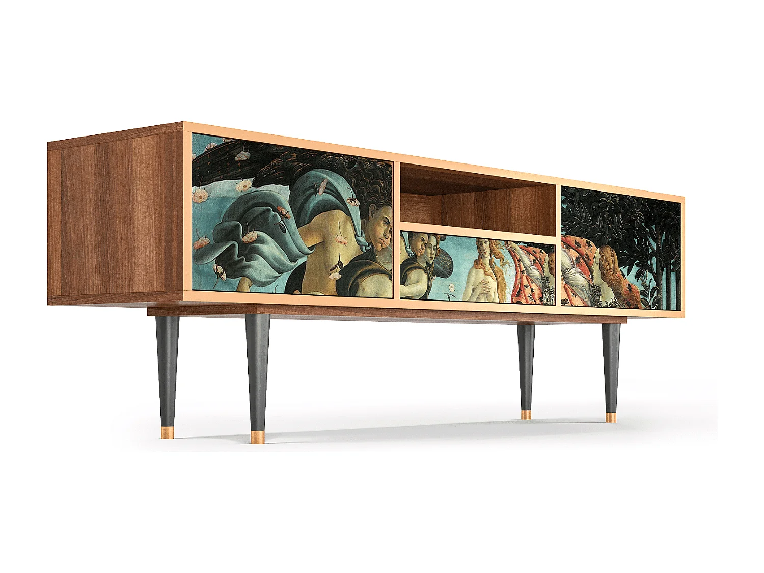 TV-Möbel - 170х59х41 cm - T6 - The Birth of Venus, Walnuss