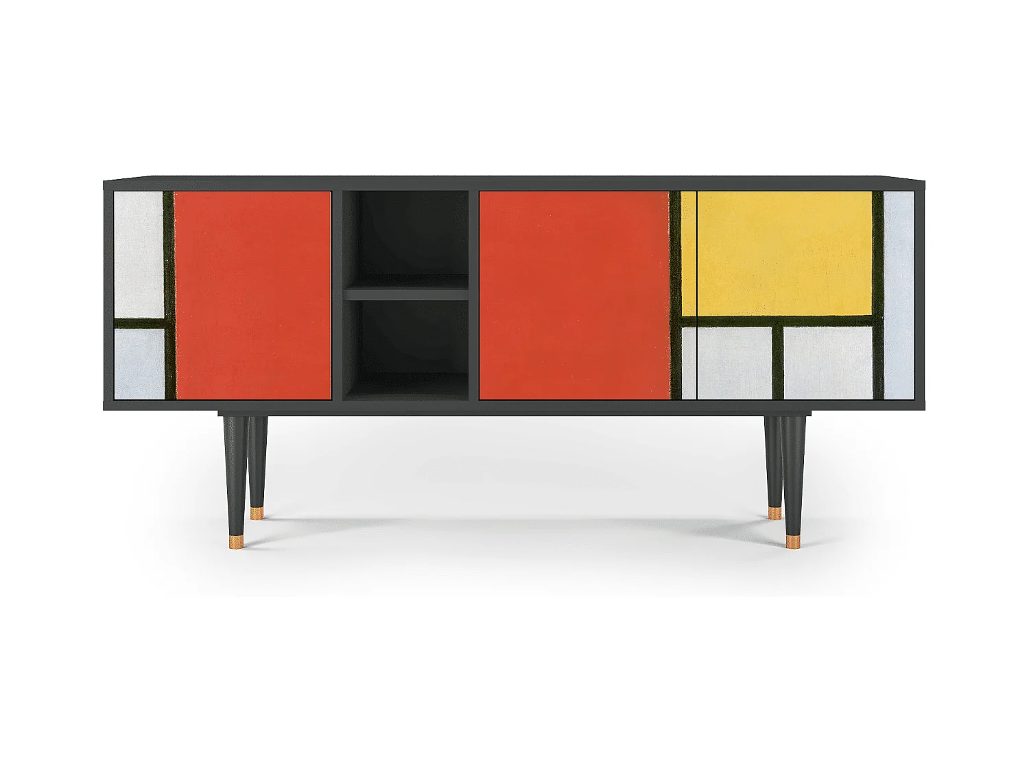 Meuble TV - 150х69х41 cm - T5 - Composition, Anthracite