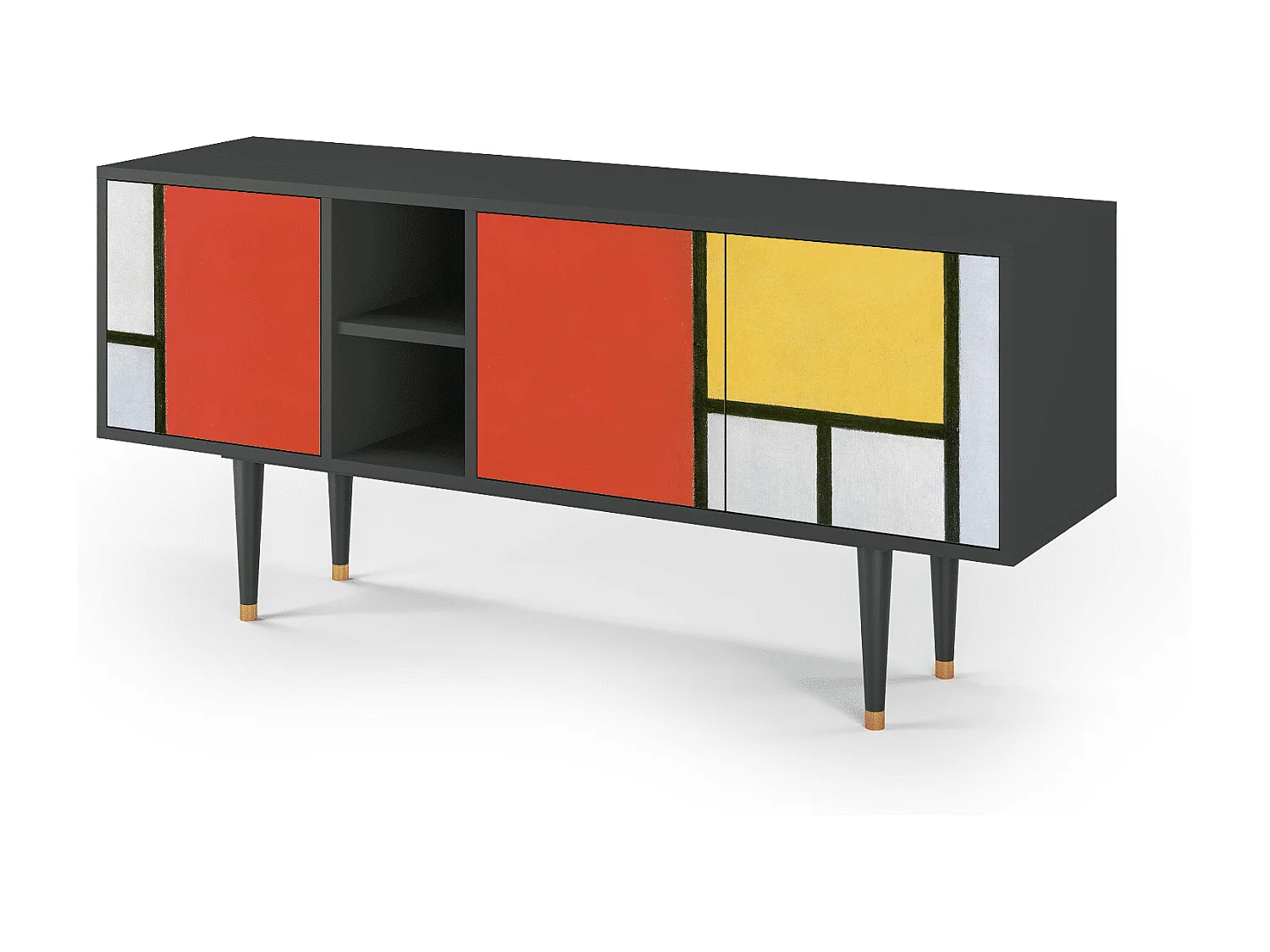 Meuble TV - 150х69х41 cm - T5 - Composition, Anthracite