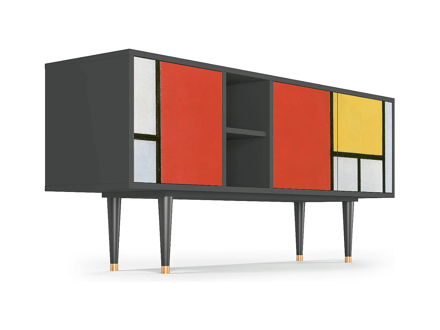 Meuble TV - 150х69х41 cm - T5 - Composition, Anthracite