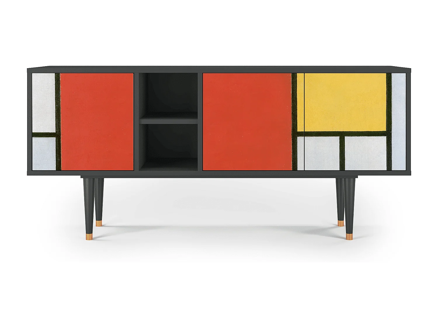 Mueble de TV - 150х69х41 cm - T5 - Composition, Antracita