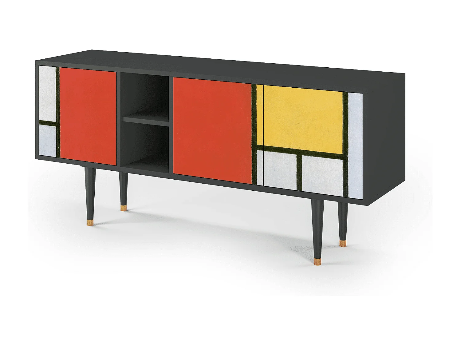 Meuble TV - 150х69х41 cm - T5 - Composition, Anthracite