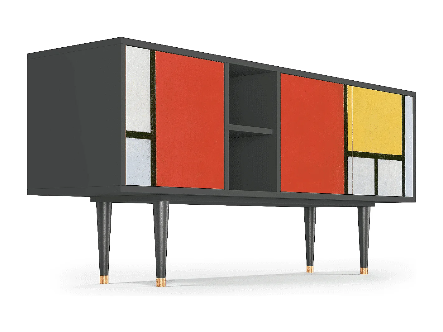 Meuble TV - 150х69х41 cm - T5 - Composition, Anthracite