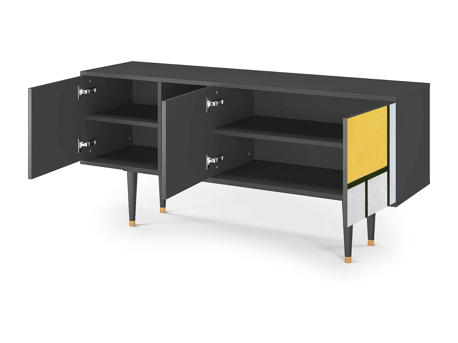 Meuble TV - 150х69х41 cm - T5 - Composition, Anthracite