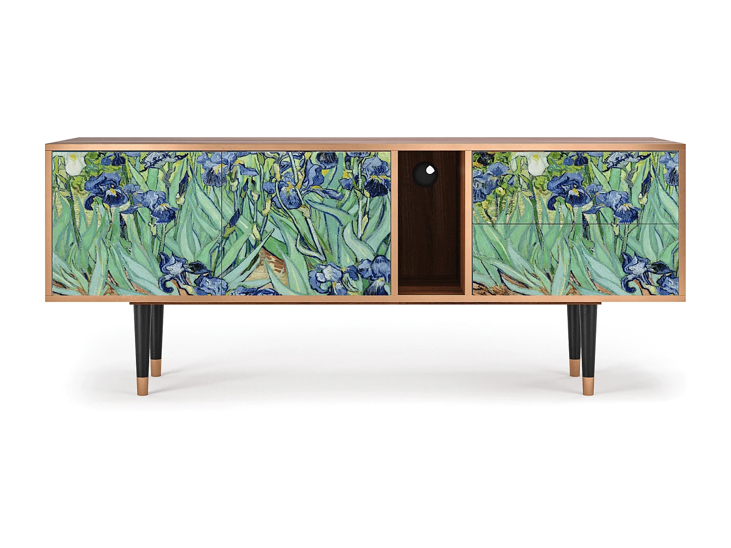 Meuble TV - 170х69х48 cm - T1 - Irises , Noyer