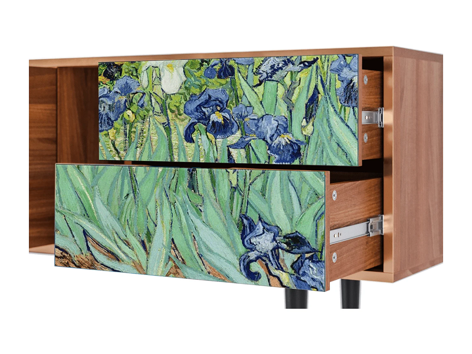 Meuble TV - 170х69х48 cm - T1 - Irises , Noyer
