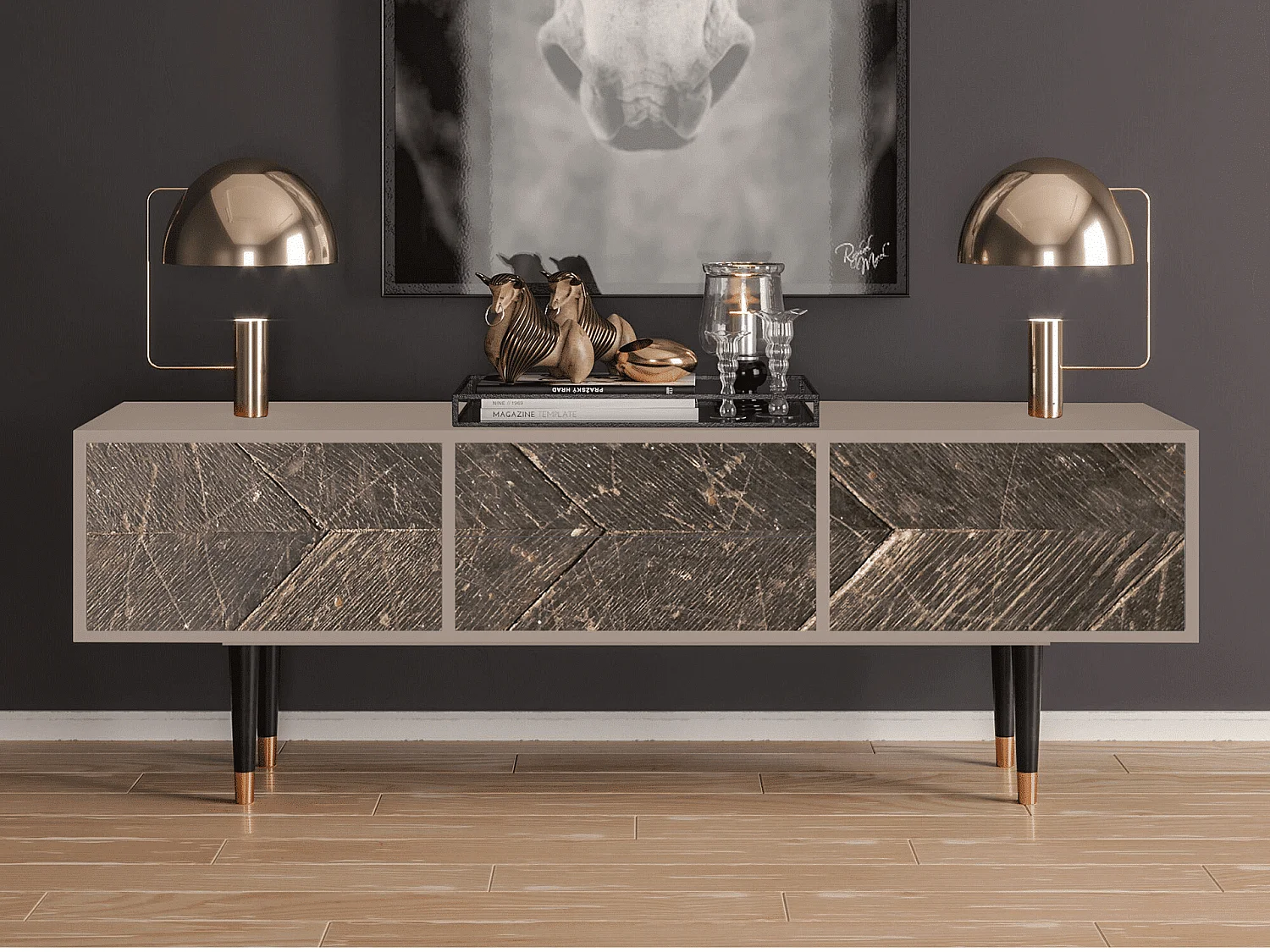 TV-meubel - 170х59х48 cm - T4 - Wise Tree, Latte