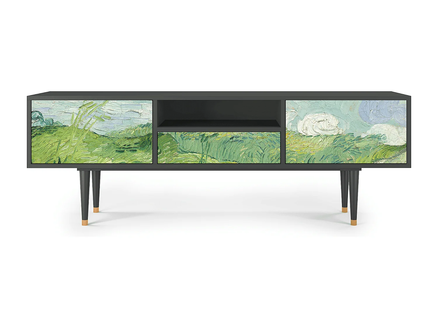 Meuble TV - 170х59х41 cm - T6 - Green Wheat Fields, Anthracite
