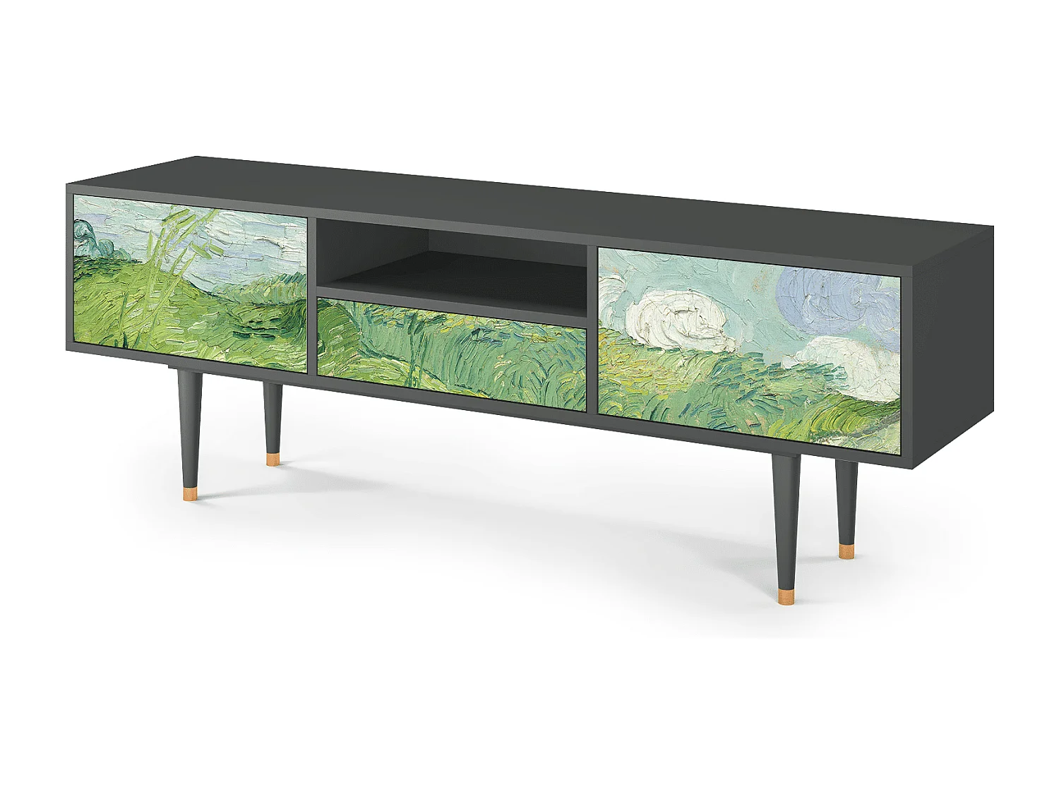 Meuble TV - 170х59х41 cm - T6 - Green Wheat Fields, Anthracite