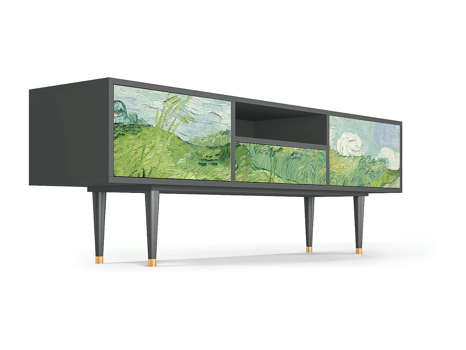 Meuble TV - 170х59х41 cm - T6 - Green Wheat Fields, Anthracite