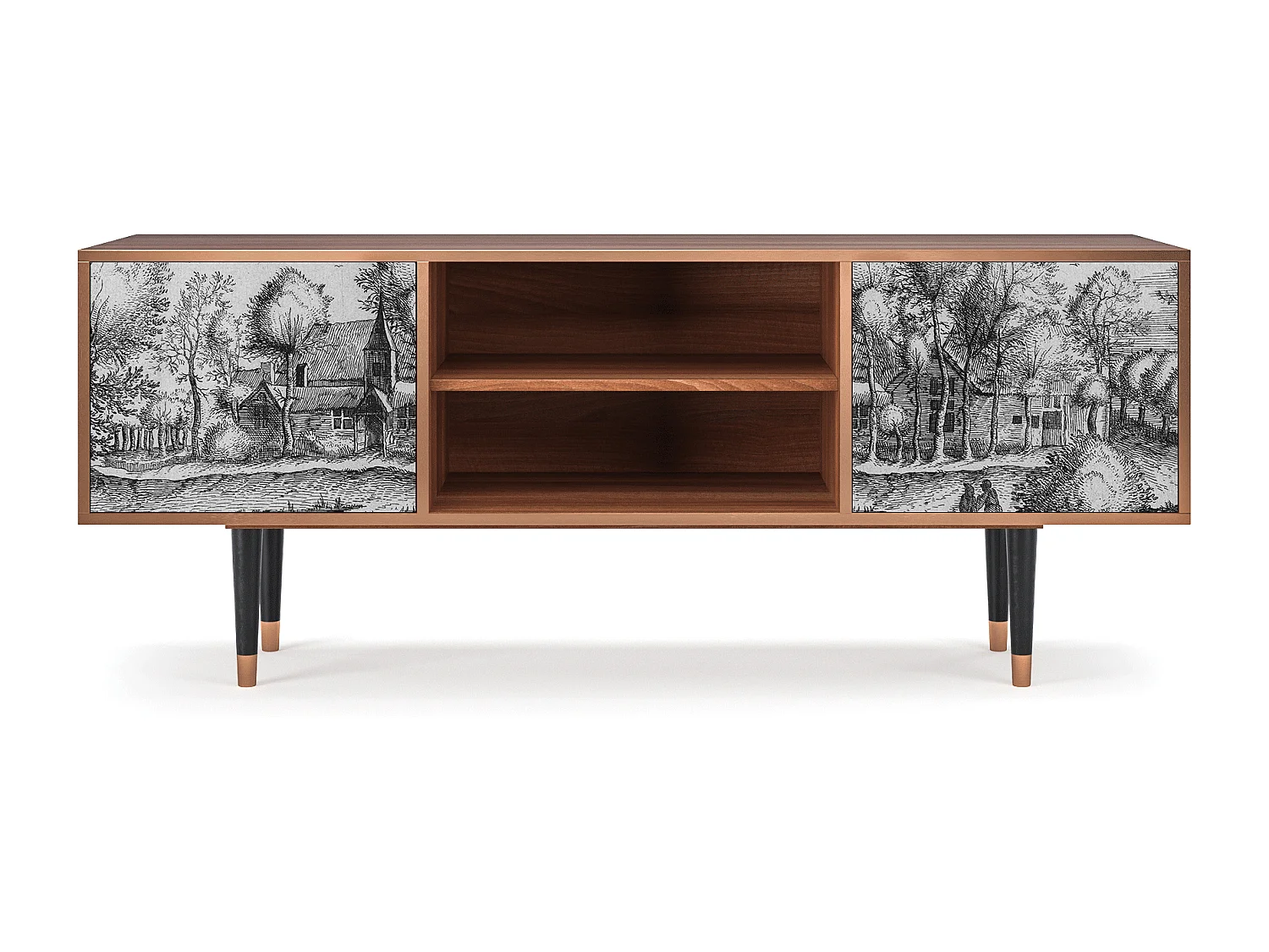 Meuble TV - 170х69х48 cm - T2 - A Pond, Noyer