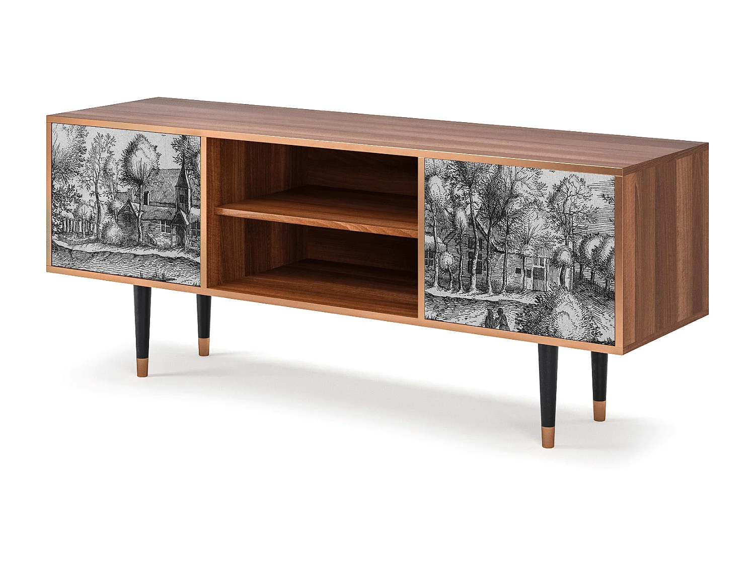 Meuble TV - 170х69х48 cm - T2 - A Pond, Noyer