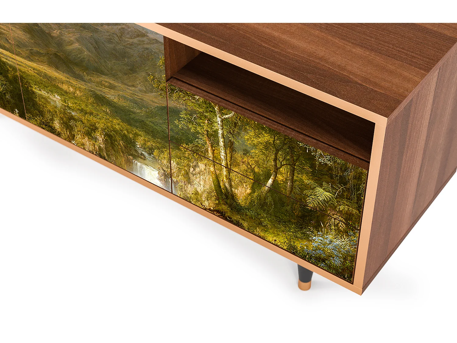 Meuble TV - 125х56х41 cm - T7 - The Heart of the Andes , Noyer