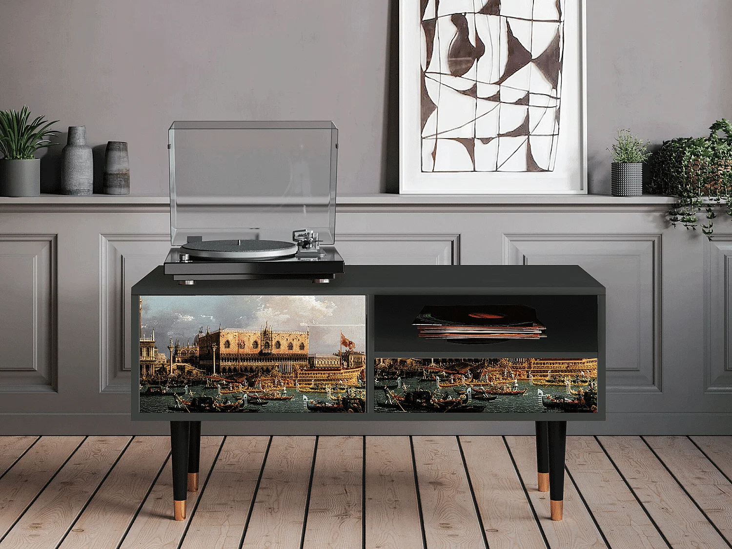 Meuble TV - 115х59х48 cm - T3 - The Bucintoro, Anthracite