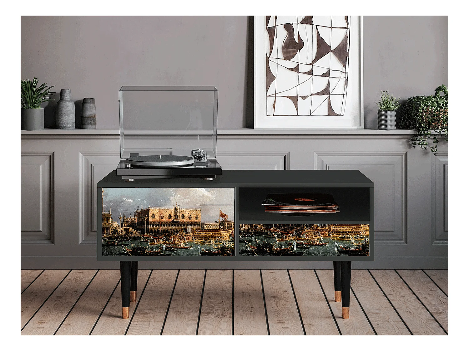 Meuble TV - 115х59х48 cm - T3 - The Bucintoro, Anthracite