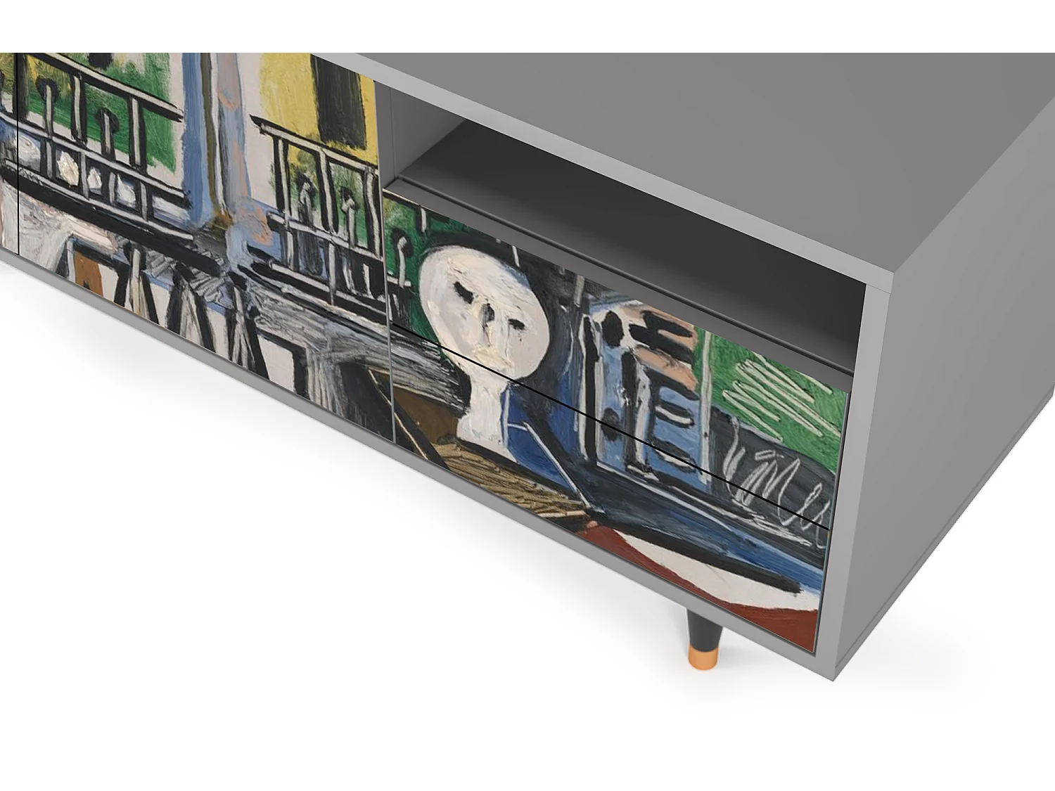 Meuble TV - 125х56х41 cm - T7 - The Studio , Gris