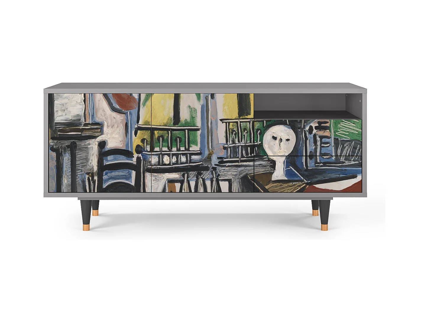 TV-Möbel - 125х56х41 cm - T7 - The Studio , Grau