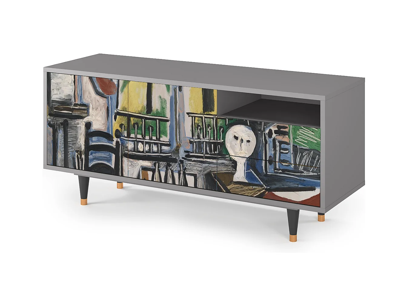TV-Möbel - 125х56х41 cm - T7 - The Studio , Grau