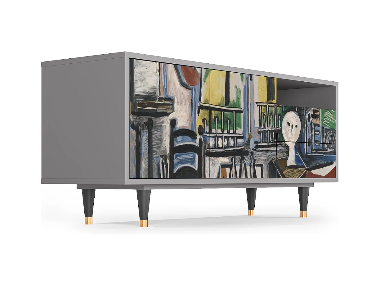 TV-Möbel - 125х56х41 cm - T7 - The Studio , Grau
