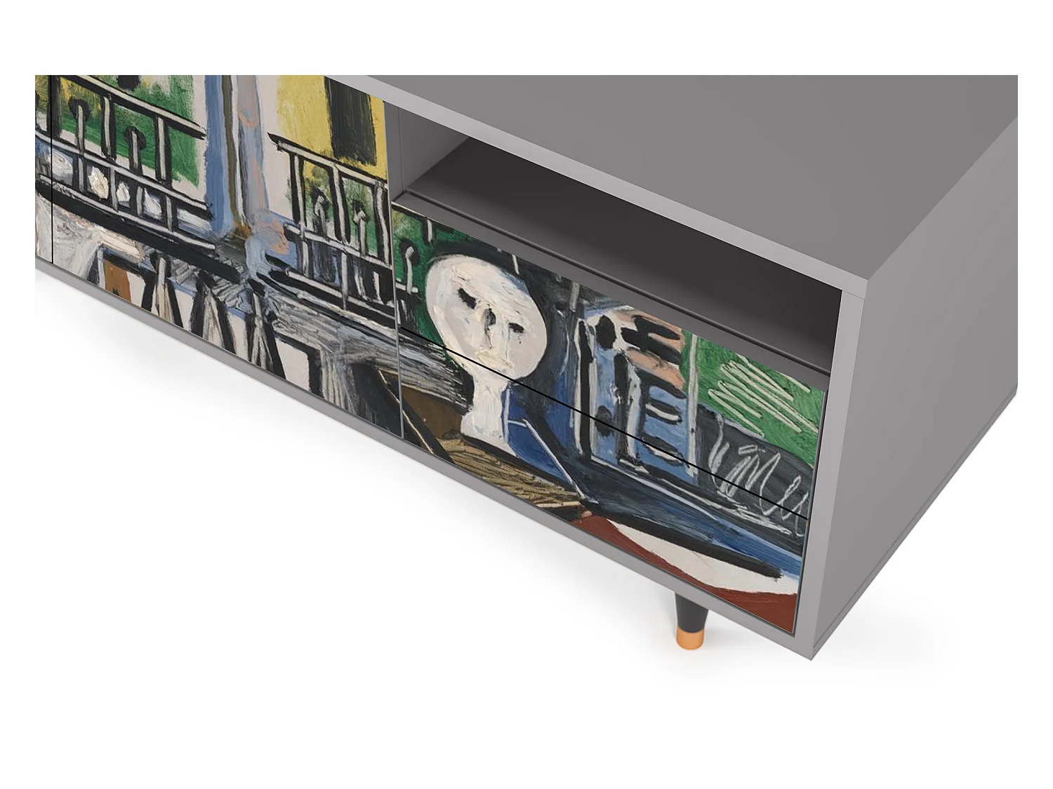 TV-Möbel - 125х56х41 cm - T7 - The Studio , Grau
